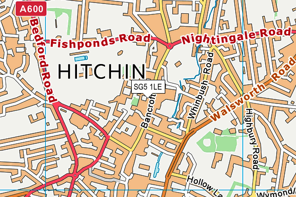 SG5 1LE map - OS VectorMap District (Ordnance Survey)