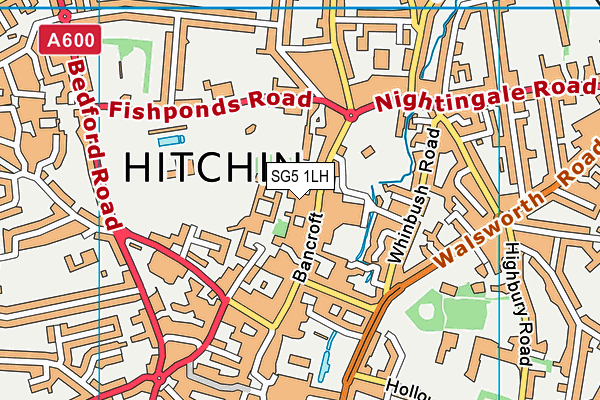 SG5 1LH map - OS VectorMap District (Ordnance Survey)