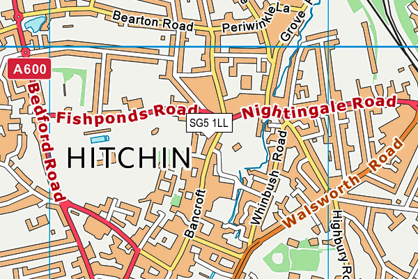 SG5 1LL map - OS VectorMap District (Ordnance Survey)