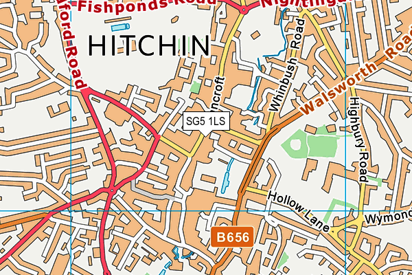 SG5 1LS map - OS VectorMap District (Ordnance Survey)