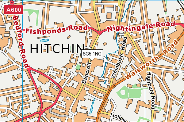 SG5 1NG map - OS VectorMap District (Ordnance Survey)