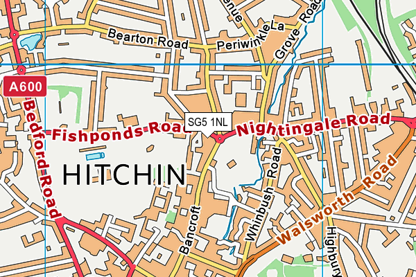 SG5 1NL map - OS VectorMap District (Ordnance Survey)