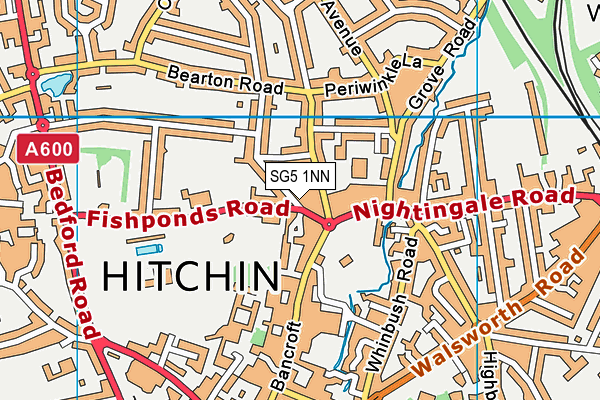 SG5 1NN map - OS VectorMap District (Ordnance Survey)