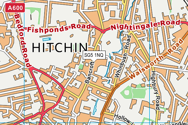 SG5 1NQ map - OS VectorMap District (Ordnance Survey)