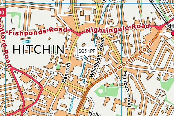 SG5 1PP map - OS VectorMap District (Ordnance Survey)