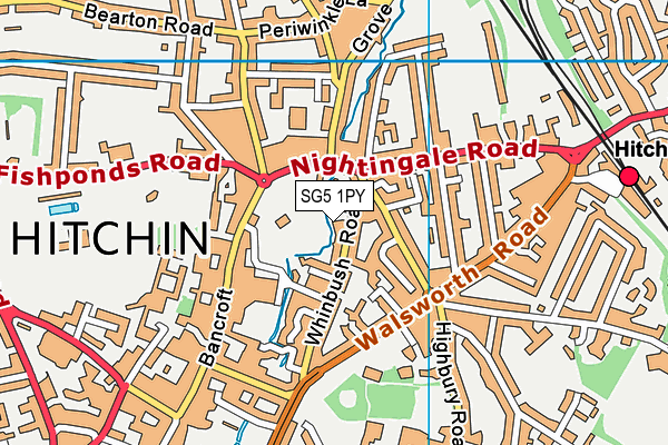 SG5 1PY map - OS VectorMap District (Ordnance Survey)