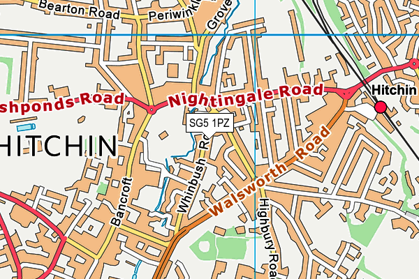 SG5 1PZ map - OS VectorMap District (Ordnance Survey)