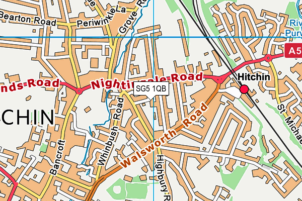 SG5 1QB map - OS VectorMap District (Ordnance Survey)