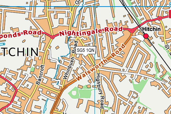 SG5 1QN map - OS VectorMap District (Ordnance Survey)