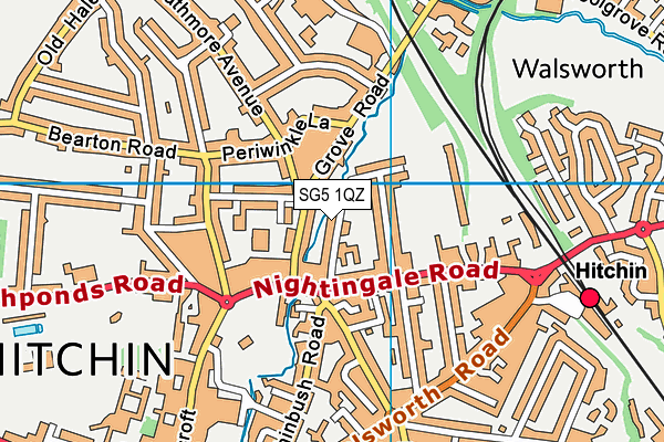 SG5 1QZ map - OS VectorMap District (Ordnance Survey)