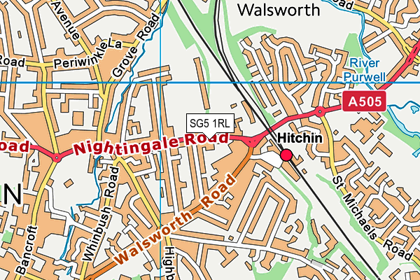 SG5 1RL map - OS VectorMap District (Ordnance Survey)