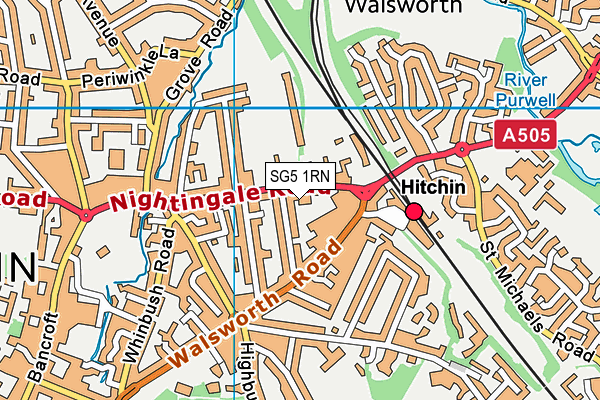 SG5 1RN map - OS VectorMap District (Ordnance Survey)