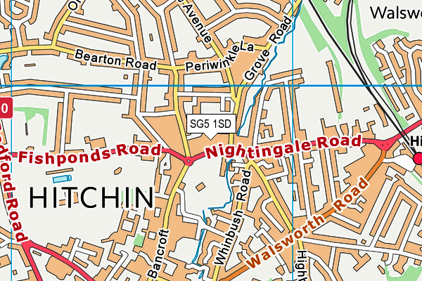 SG5 1SD map - OS VectorMap District (Ordnance Survey)