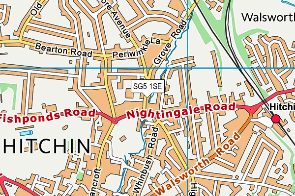 SG5 1SE map - OS VectorMap District (Ordnance Survey)