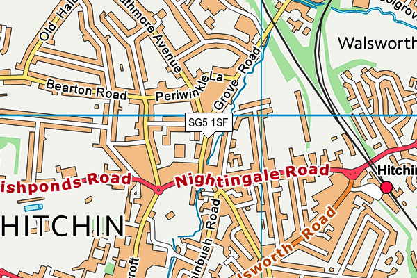 SG5 1SF map - OS VectorMap District (Ordnance Survey)