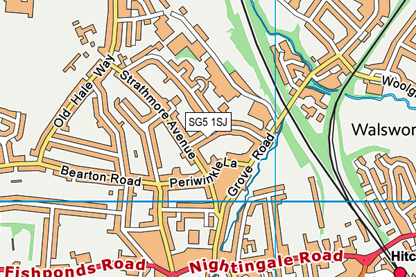 SG5 1SJ map - OS VectorMap District (Ordnance Survey)