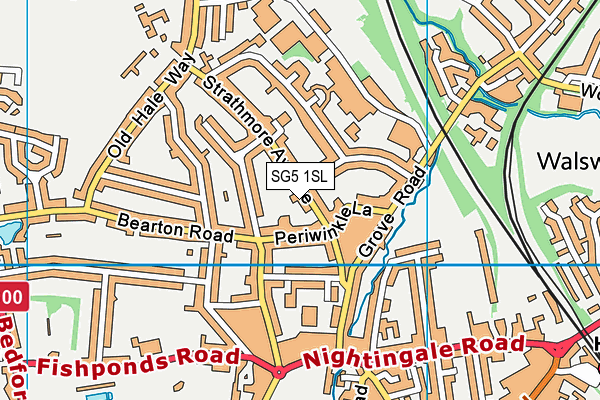 SG5 1SL map - OS VectorMap District (Ordnance Survey)