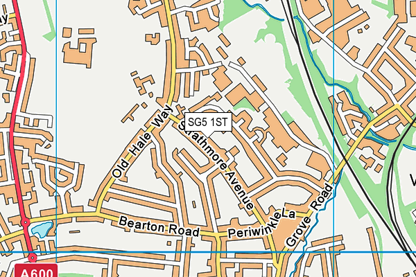 SG5 1ST map - OS VectorMap District (Ordnance Survey)
