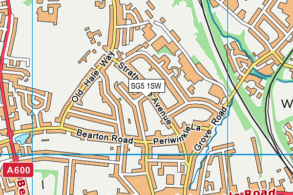 SG5 1SW map - OS VectorMap District (Ordnance Survey)