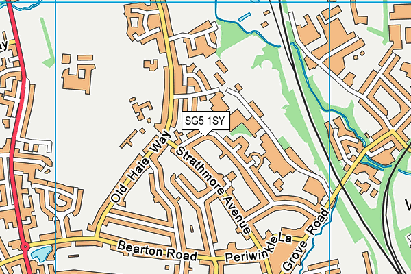 SG5 1SY map - OS VectorMap District (Ordnance Survey)