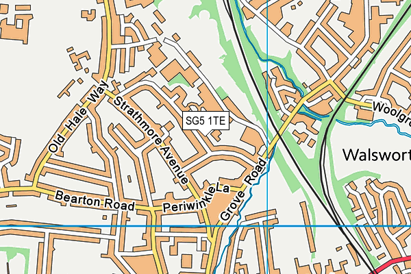 SG5 1TE map - OS VectorMap District (Ordnance Survey)