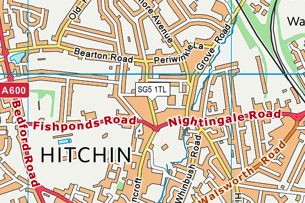 SG5 1TL map - OS VectorMap District (Ordnance Survey)