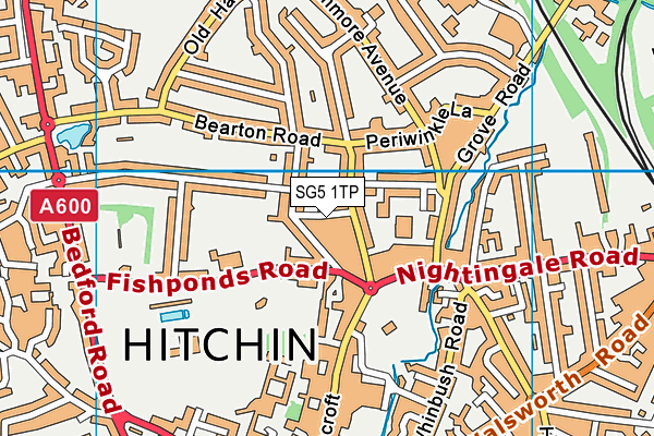 SG5 1TP map - OS VectorMap District (Ordnance Survey)