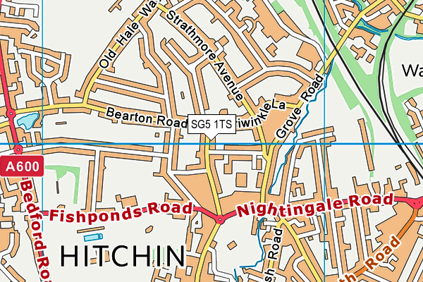 SG5 1TS map - OS VectorMap District (Ordnance Survey)