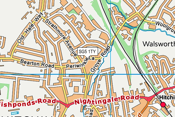 SG5 1TY map - OS VectorMap District (Ordnance Survey)