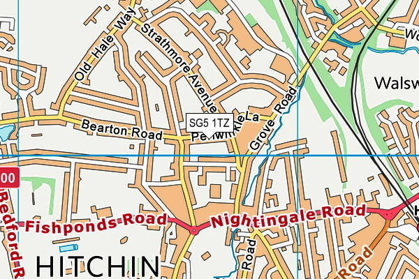 SG5 1TZ map - OS VectorMap District (Ordnance Survey)