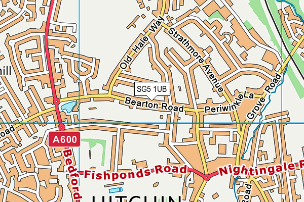 SG5 1UB map - OS VectorMap District (Ordnance Survey)