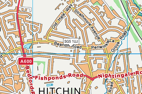 SG5 1UJ map - OS VectorMap District (Ordnance Survey)