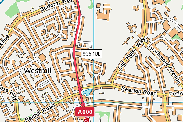 SG5 1UL map - OS VectorMap District (Ordnance Survey)