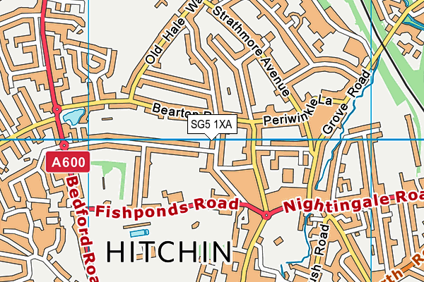 York Road Nursery School map (SG5 1XA) - OS VectorMap District (Ordnance Survey)
