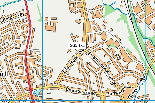 SG5 1XL map - OS VectorMap District (Ordnance Survey)