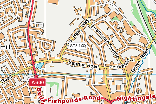 SG5 1XQ map - OS VectorMap District (Ordnance Survey)