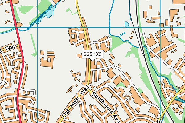 SG5 1XS map - OS VectorMap District (Ordnance Survey)