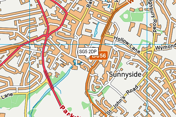 SG5 2DP map - OS VectorMap District (Ordnance Survey)