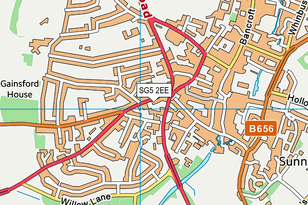 SG5 2EE map - OS VectorMap District (Ordnance Survey)