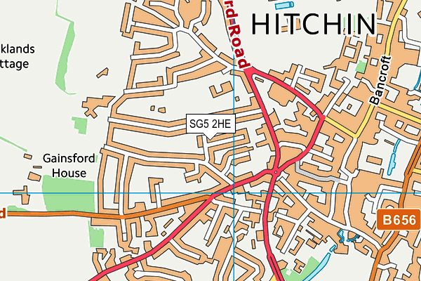 SG5 2HE map - OS VectorMap District (Ordnance Survey)