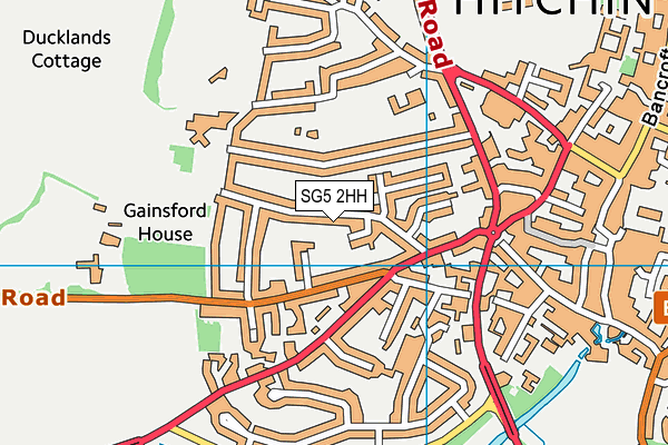 SG5 2HH map - OS VectorMap District (Ordnance Survey)