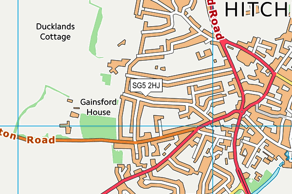 SG5 2HJ map - OS VectorMap District (Ordnance Survey)