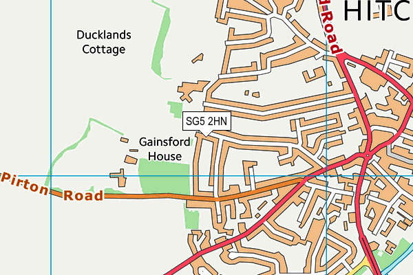 SG5 2HN map - OS VectorMap District (Ordnance Survey)