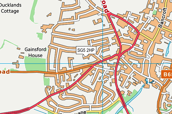 SG5 2HP map - OS VectorMap District (Ordnance Survey)