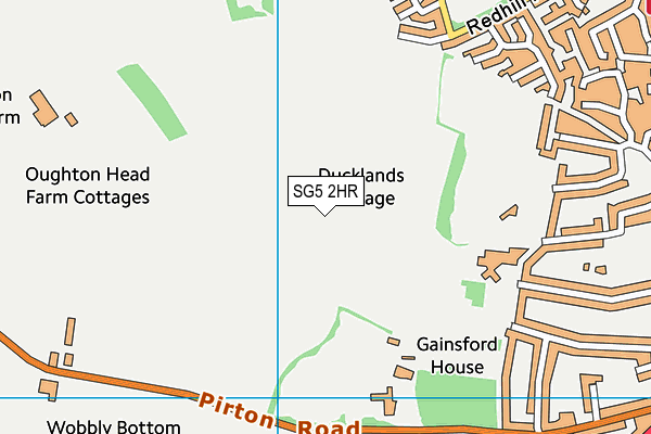 SG5 2HR map - OS VectorMap District (Ordnance Survey)