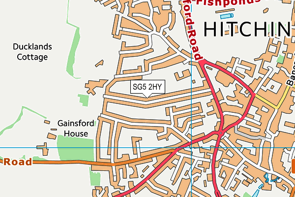 SG5 2HY map - OS VectorMap District (Ordnance Survey)