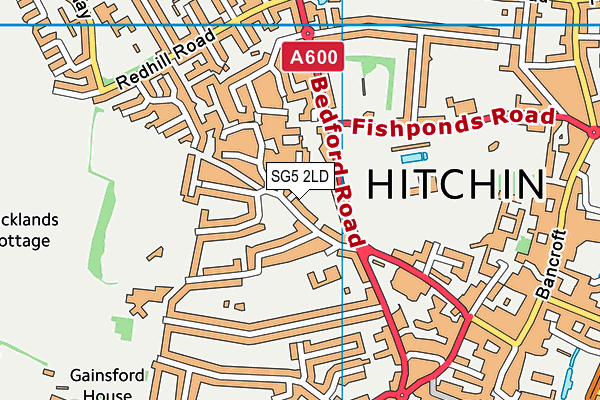 SG5 2LD map - OS VectorMap District (Ordnance Survey)