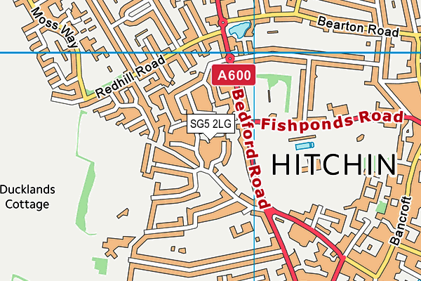 SG5 2LG map - OS VectorMap District (Ordnance Survey)