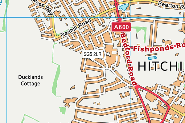 SG5 2LR map - OS VectorMap District (Ordnance Survey)