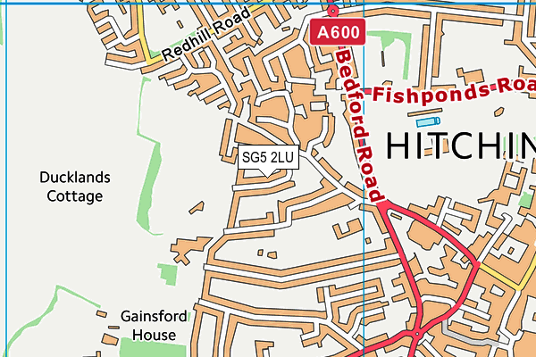 SG5 2LU map - OS VectorMap District (Ordnance Survey)